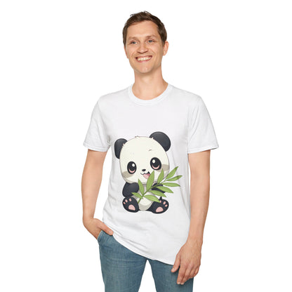 Unisex Softstyle T-Shirt - Panda Loves Bamboo - CutieQ Shop