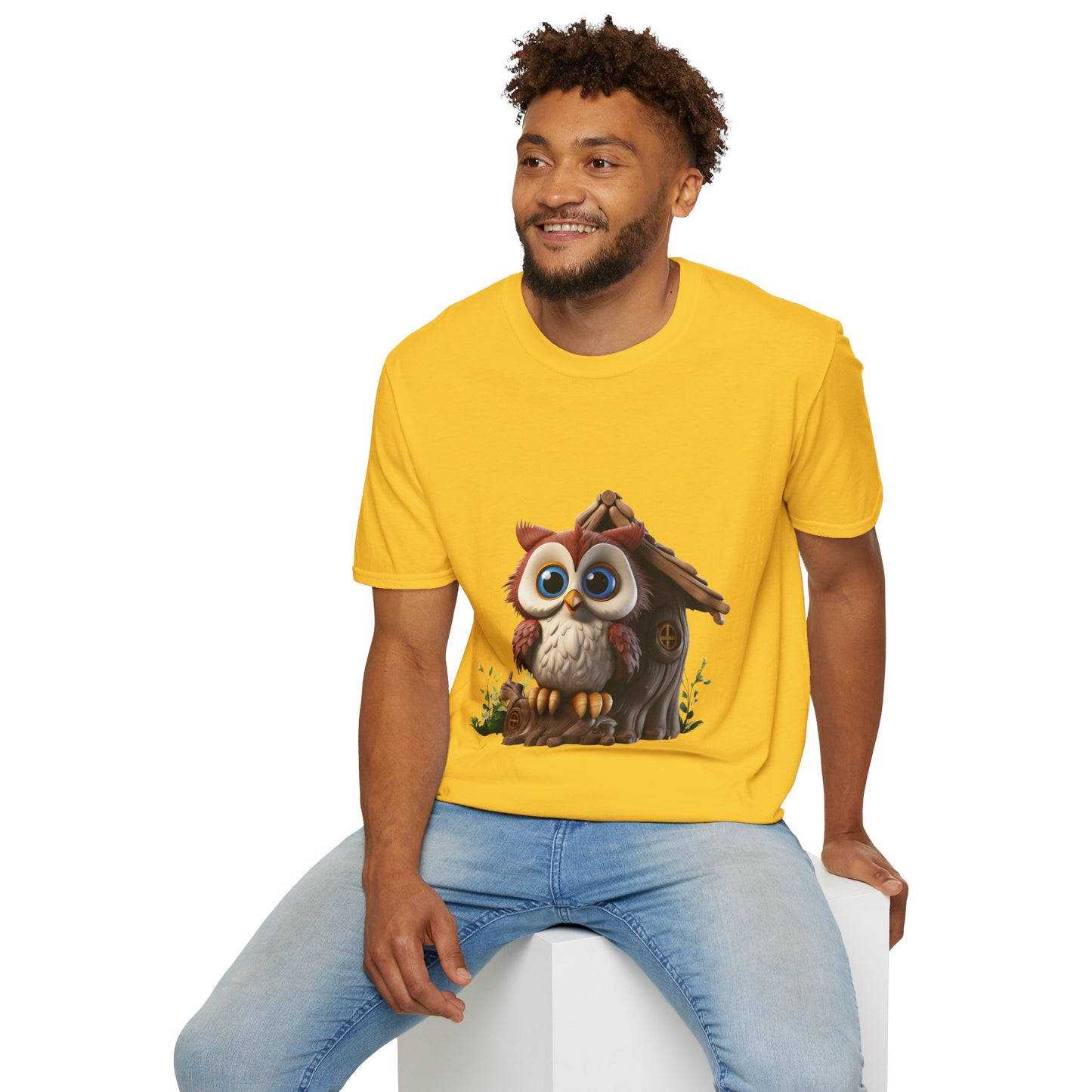 Unisex Softstyle T-Shirt - Owl and Treehouse - CutieQ Shop