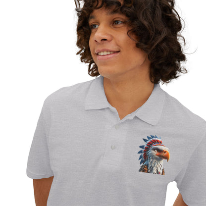 Men's Piqué Polo - Eagle - CutieQ Shop