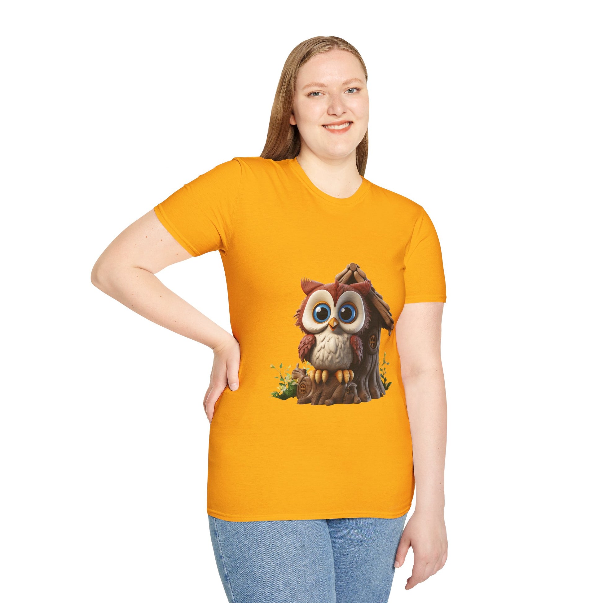 Unisex Softstyle T-Shirt - Owl and Treehouse - CutieQ Shop