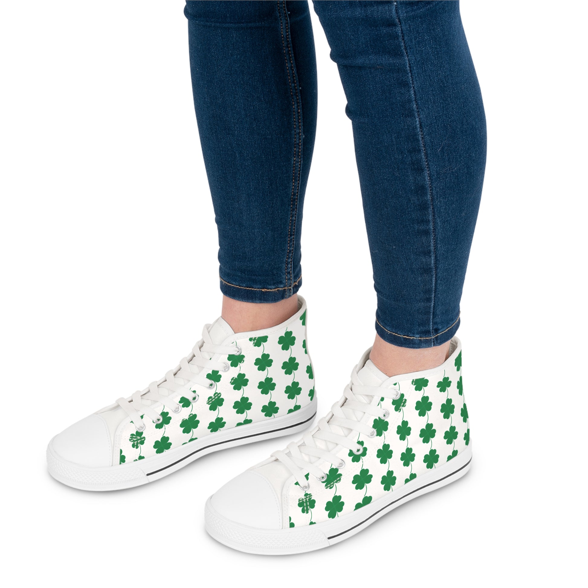 Women's High Top Sneakers - Clover Leaf - CutieQ Shop