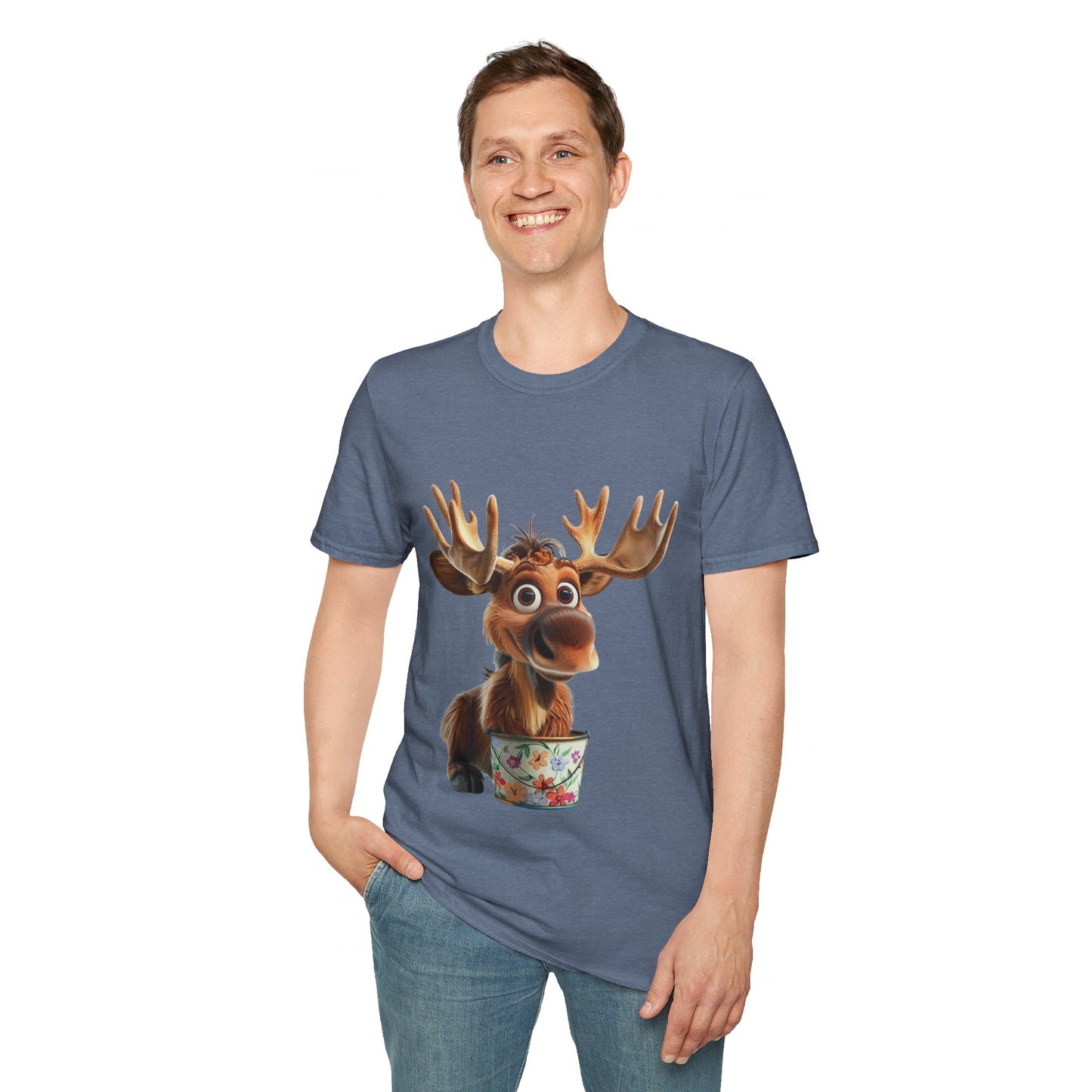 Unisex Softstyle T-Shirt - Moose Likes Planting - CutieQ Shop