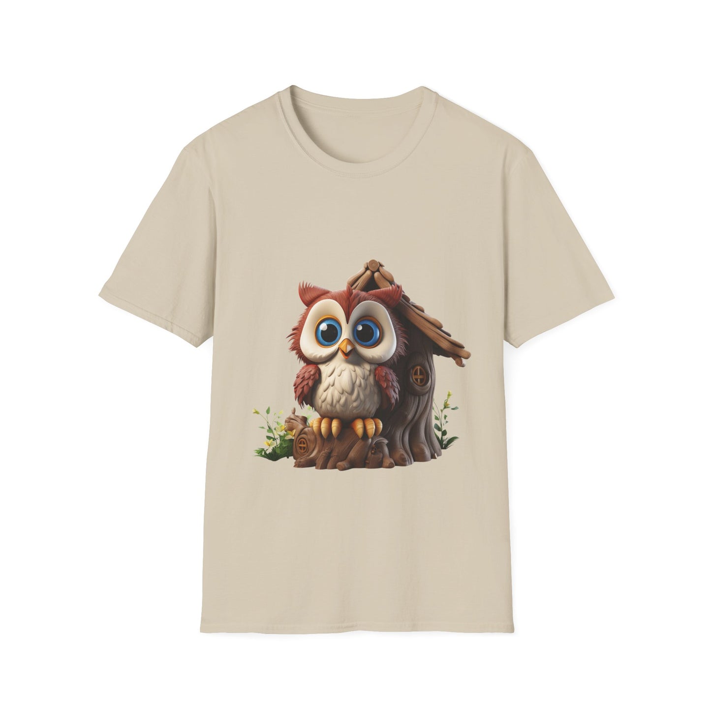 Unisex Softstyle T-Shirt - Owl and Treehouse - CutieQ Shop