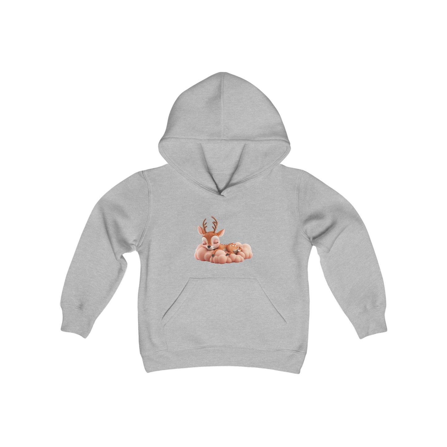 Youth Heavy Blend Hooded Sweatshirt - Sleeping Deer - CutieQ Shop