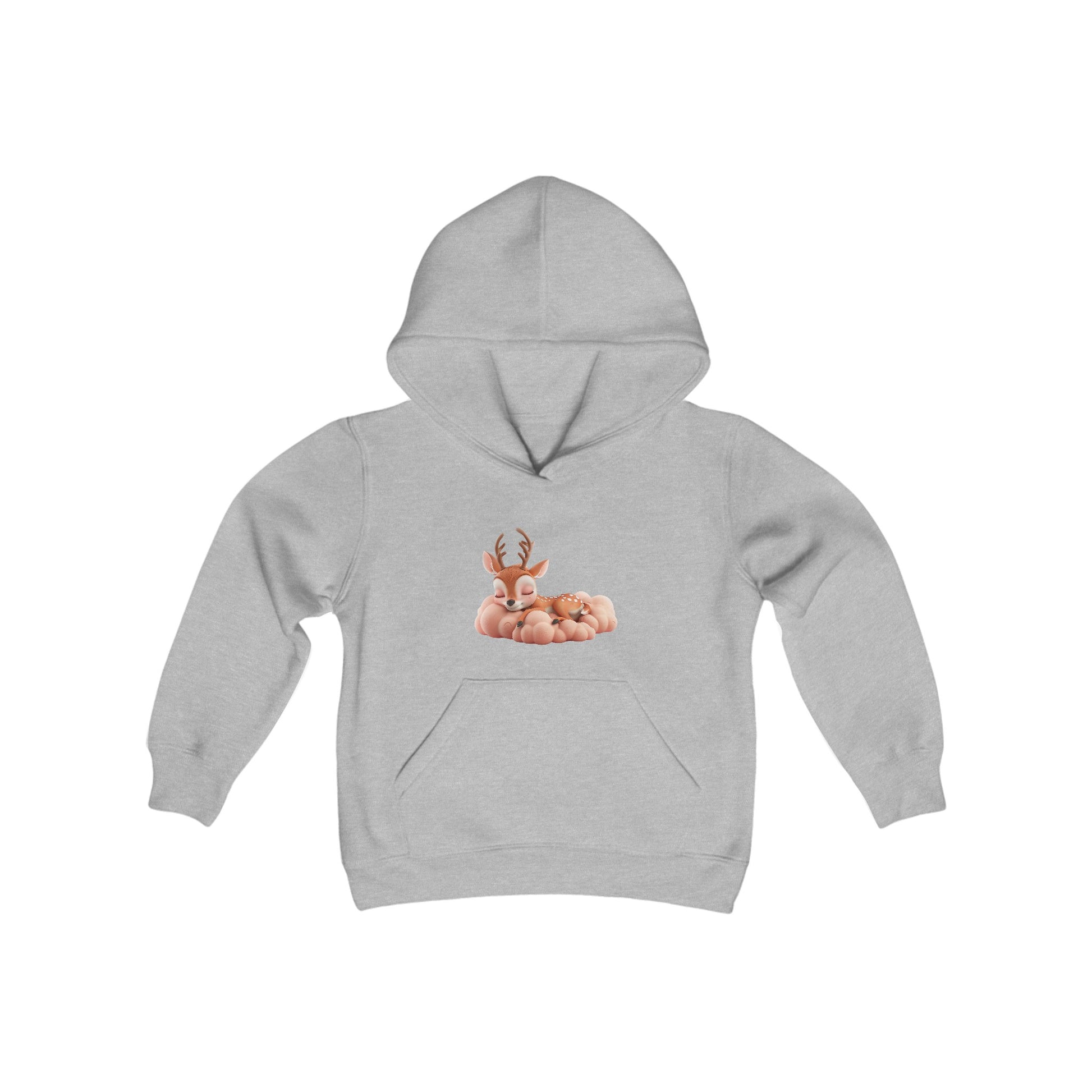 Youth Heavy Blend Hooded Sweatshirt - Sleeping Deer - CutieQ Shop