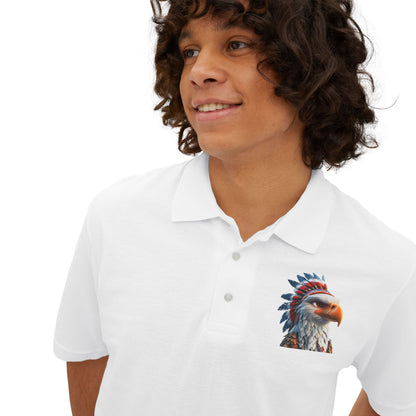 Men's Piqué Polo - Eagle - CutieQ Shop