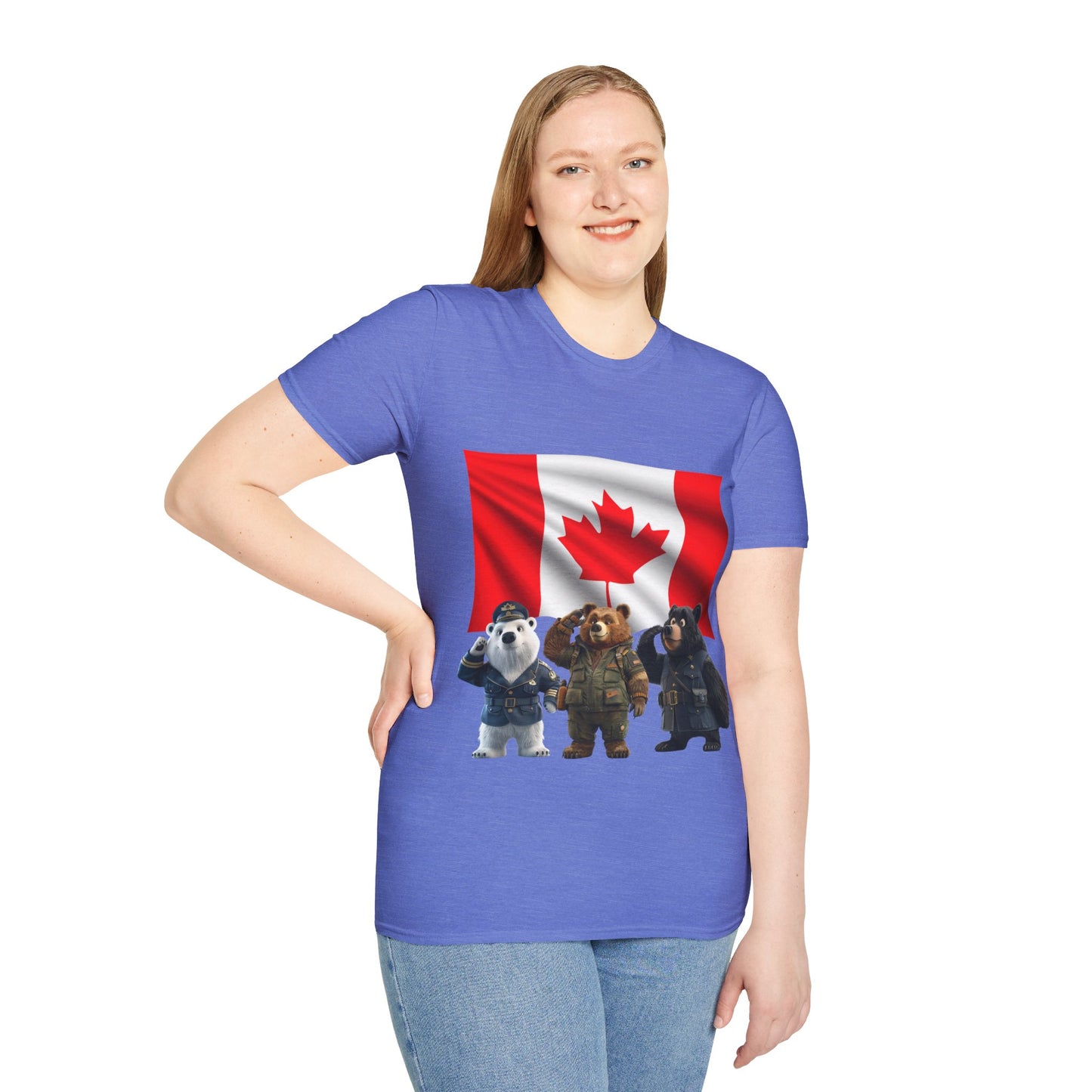 Unisex Softstyle T-Shirt - Three Bears Saluting - CutieQ Shop