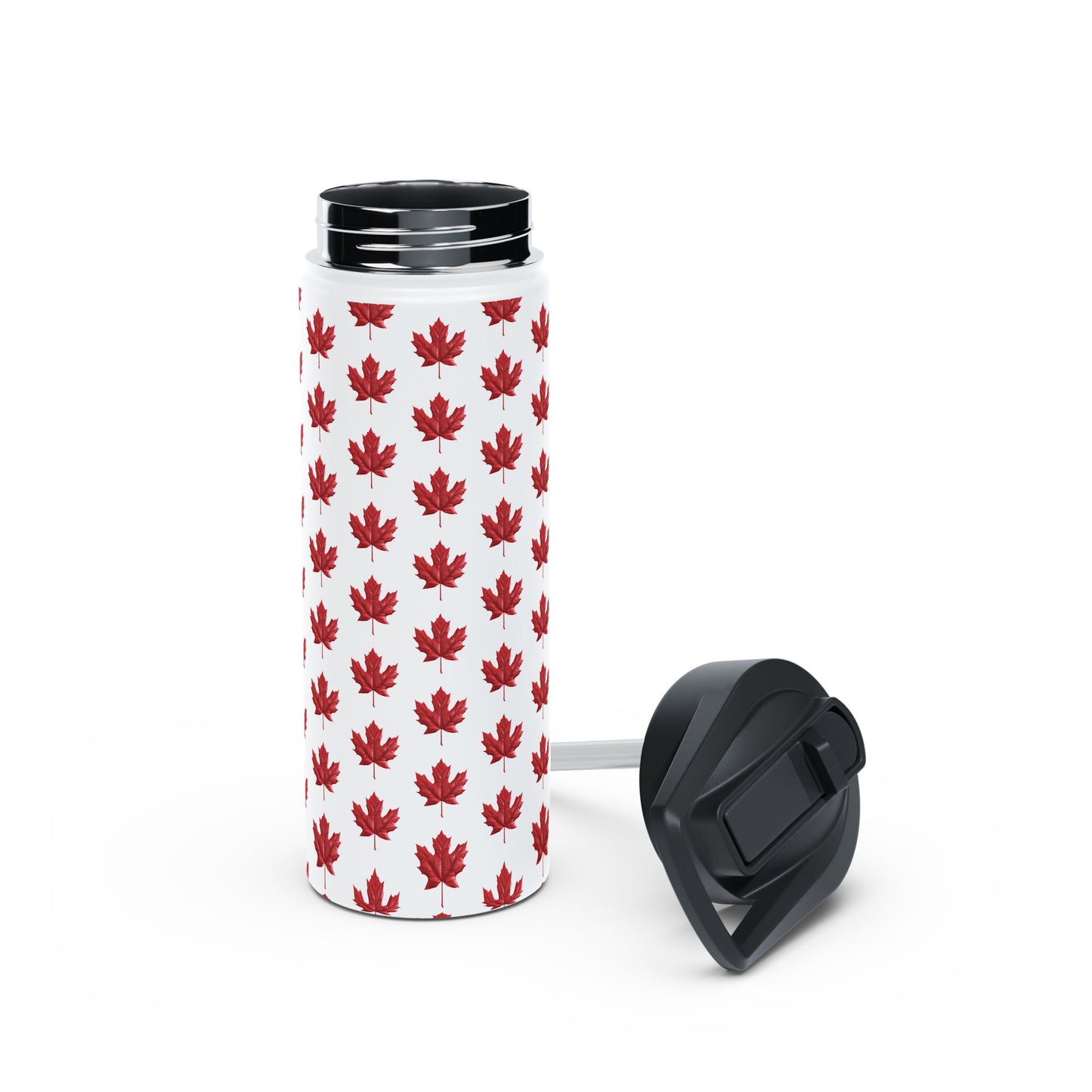 Stainless Steel Water Bottle, Standard Lid - Maple Leaf - CutieQ Shop