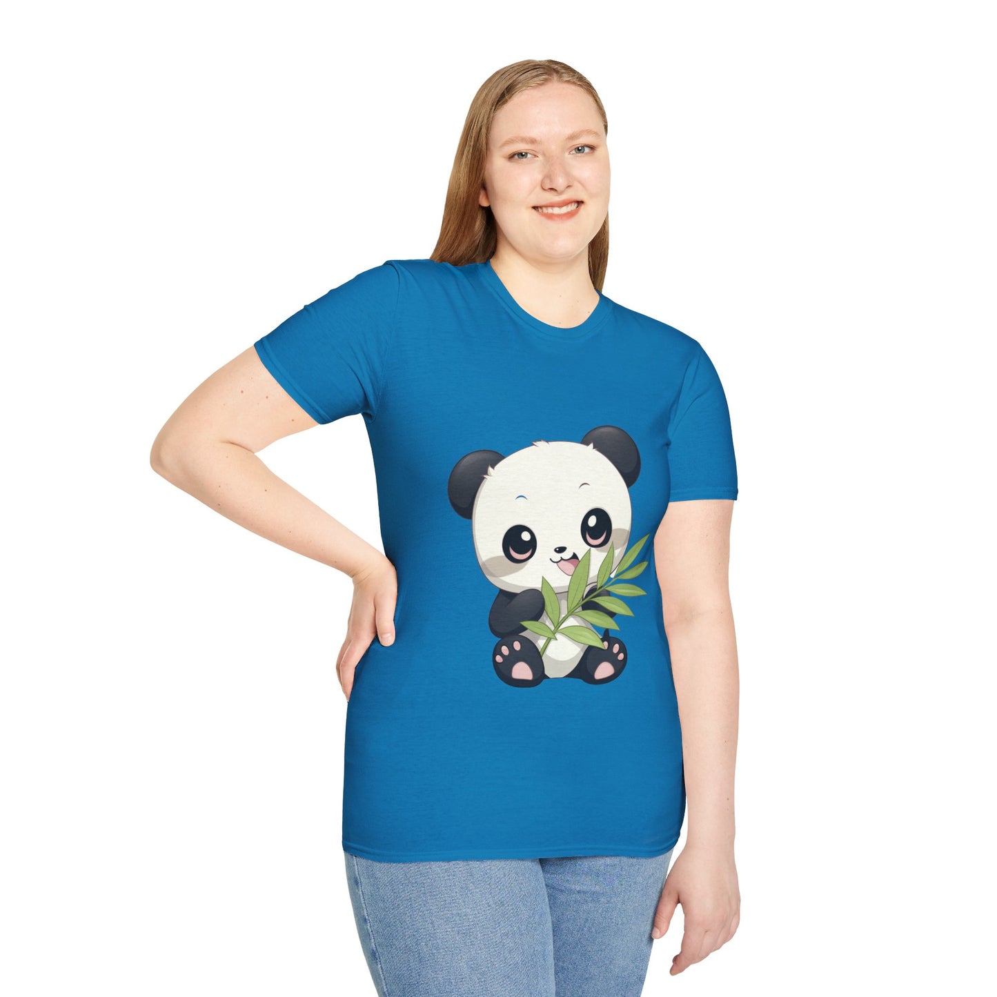 Unisex Softstyle T-Shirt - Panda Loves Bamboo - CutieQ Shop