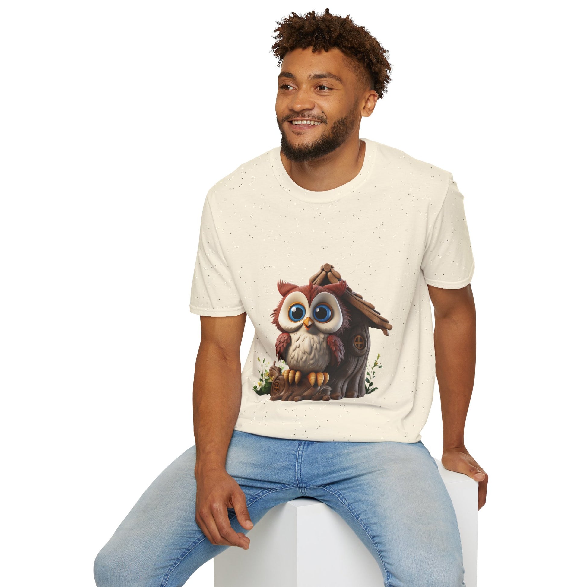 Unisex Softstyle T-Shirt - Owl and Treehouse - CutieQ Shop