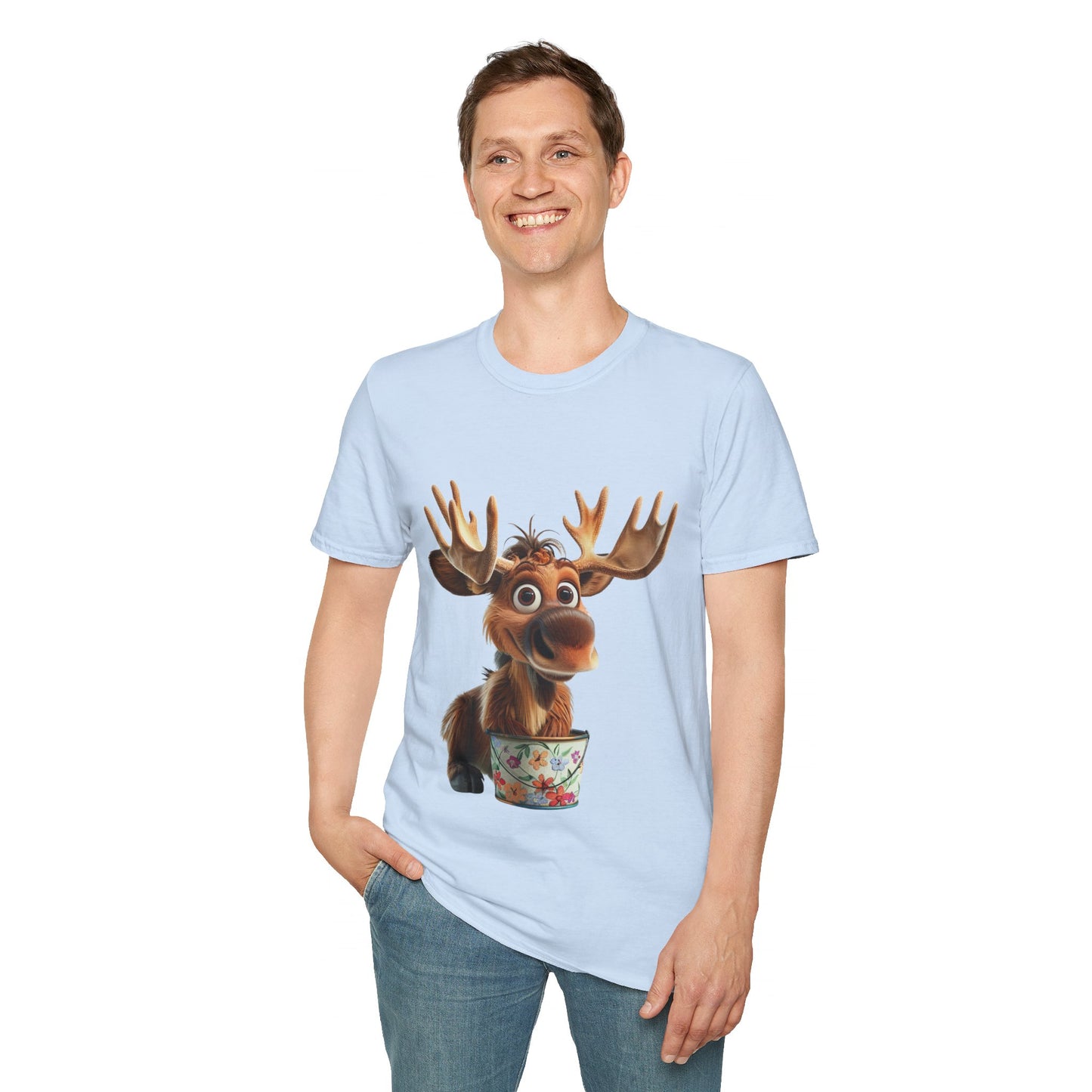 Unisex Softstyle T-Shirt - Moose Likes Planting - CutieQ Shop