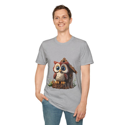 Unisex Softstyle T-Shirt - Owl and Treehouse - CutieQ Shop