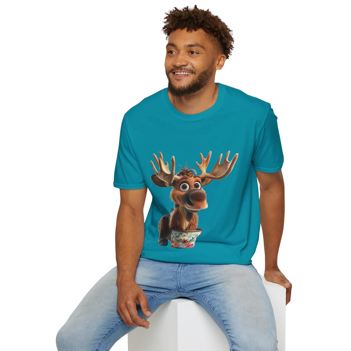 Unisex Softstyle T-Shirt - Moose Likes Planting - CutieQ Shop