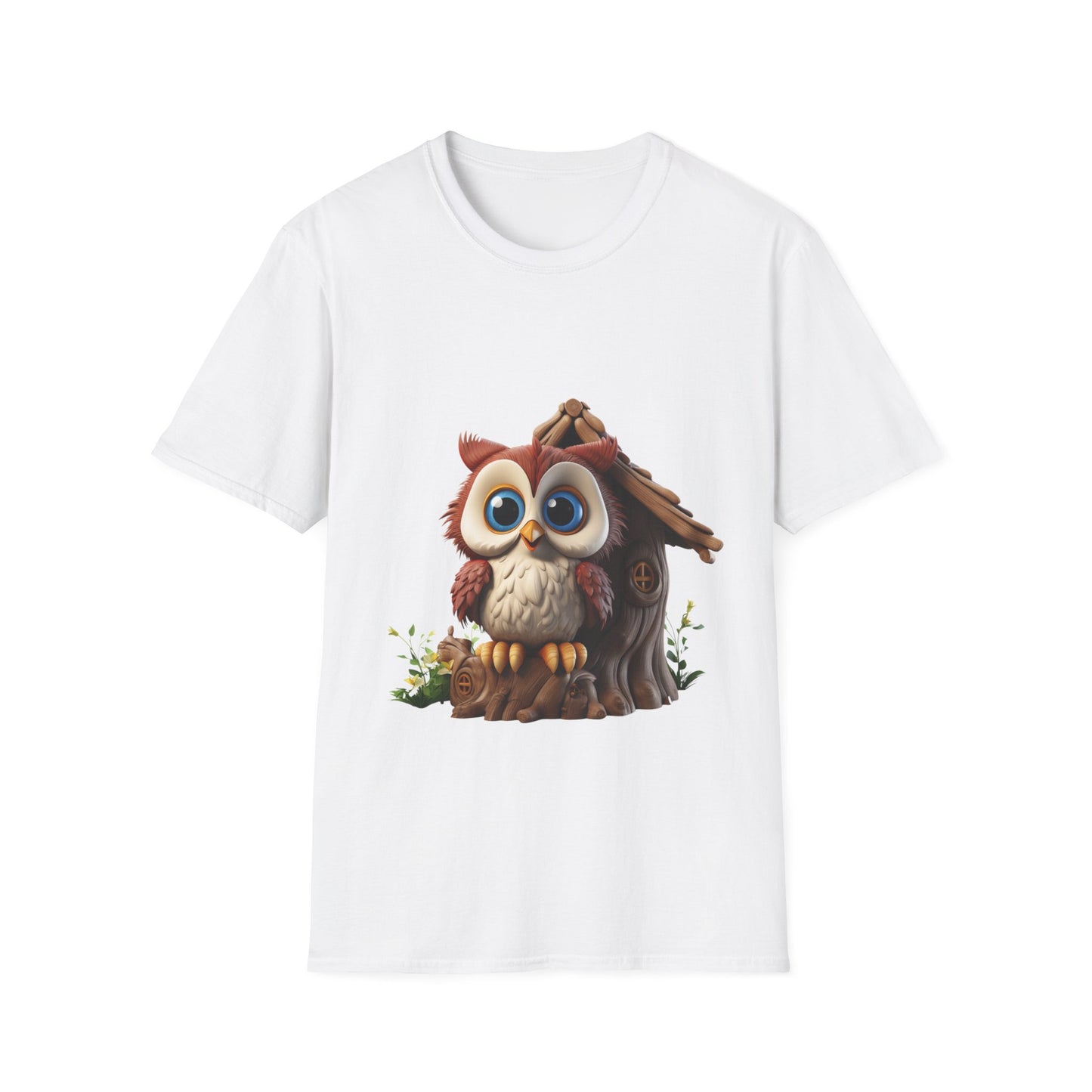 Unisex Softstyle T-Shirt - Owl and Treehouse - CutieQ Shop