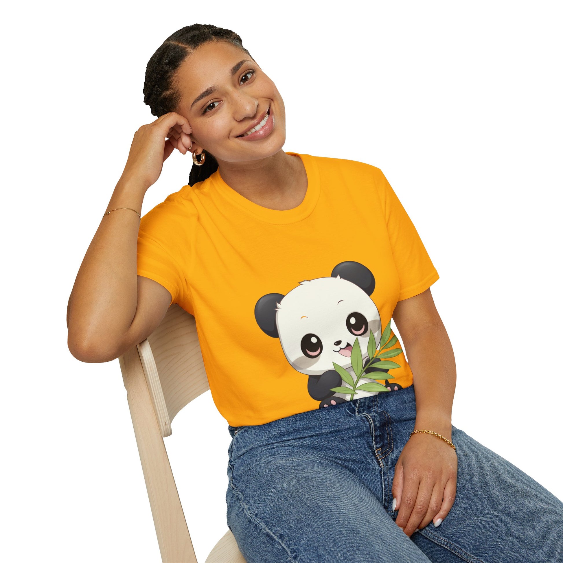 Unisex Softstyle T-Shirt - Panda Loves Bamboo - CutieQ Shop