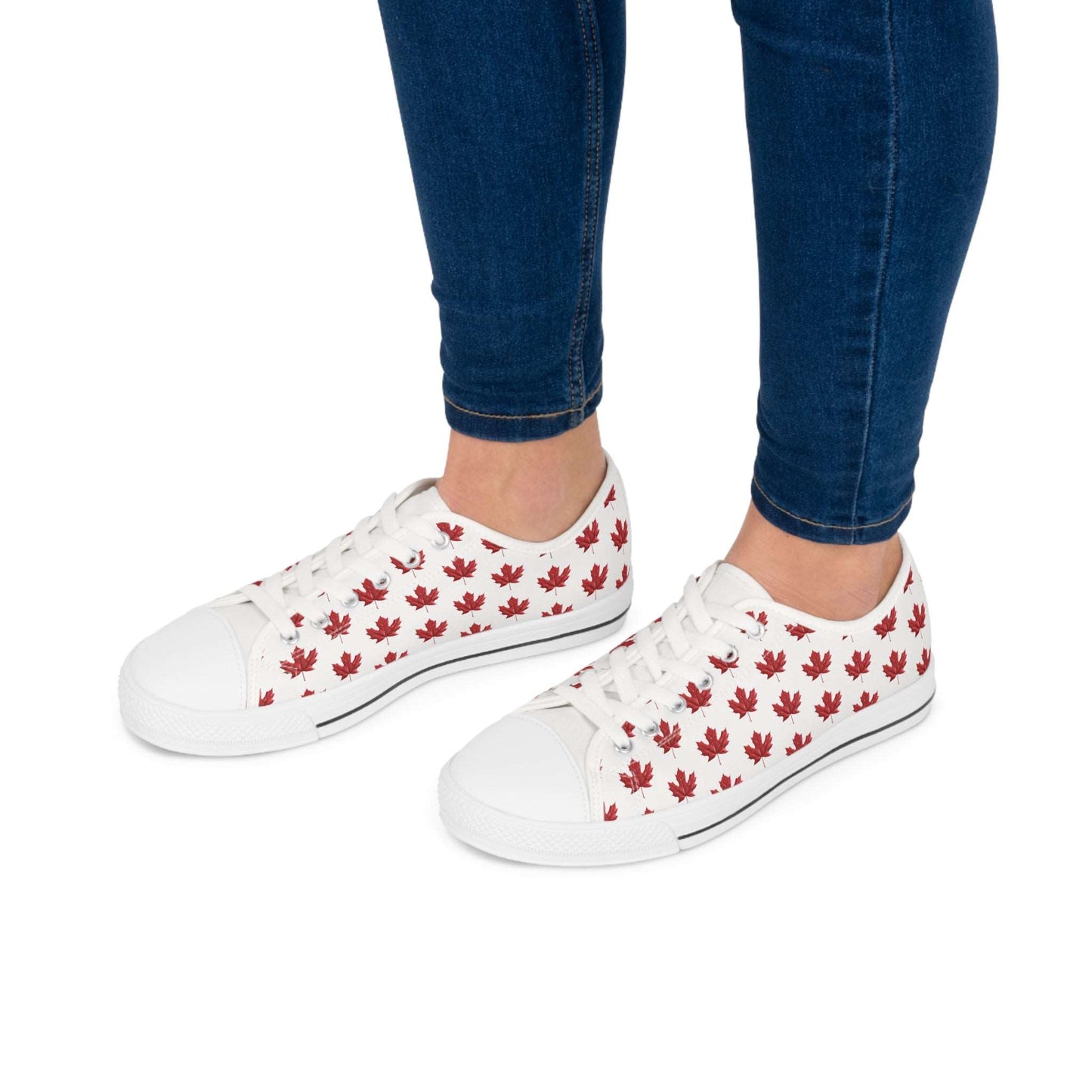 Women's Low Top Sneakers - Maple Leaf - CutieQ Shop