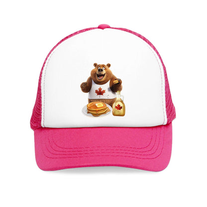 Mesh Cap - Grizzly Bear Loves Pancakes - CutieQ Shop