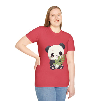 Unisex Softstyle T-Shirt - Panda Loves Bamboo - CutieQ Shop