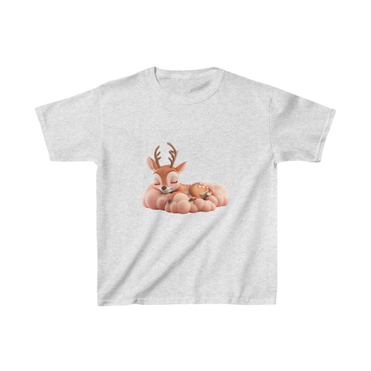 Kids Heavy Cotton™ Tee - Sleeping Deer - CutieQ Shop