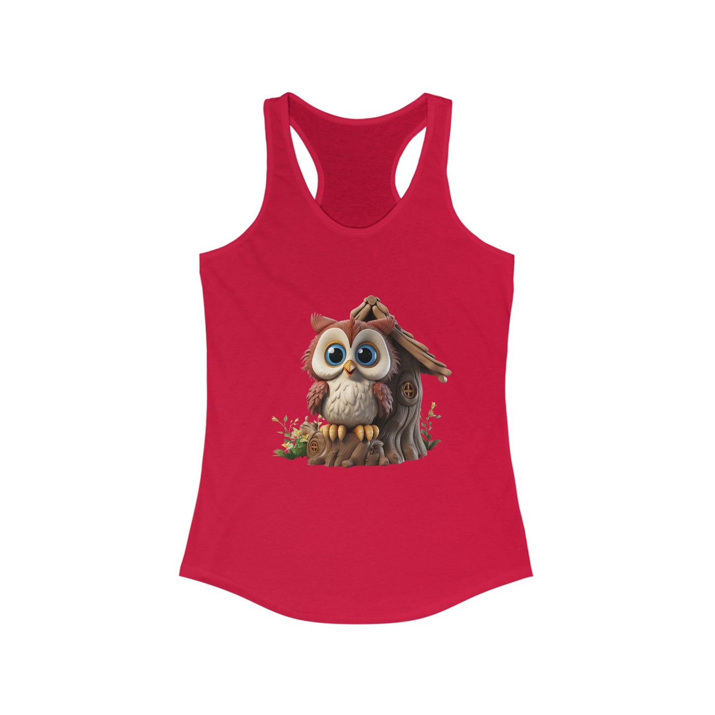 Women's Ideal Racerback Tank - Owl and Treehouse - CutieQ Shop