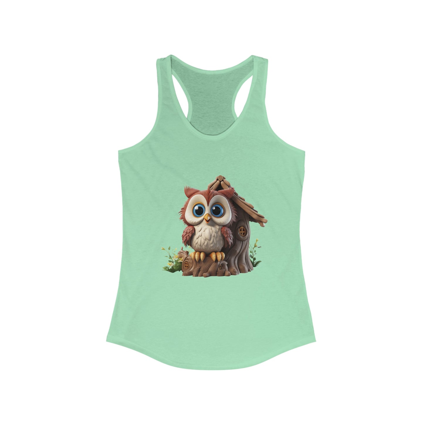 Women's Ideal Racerback Tank - Owl and Treehouse - CutieQ Shop