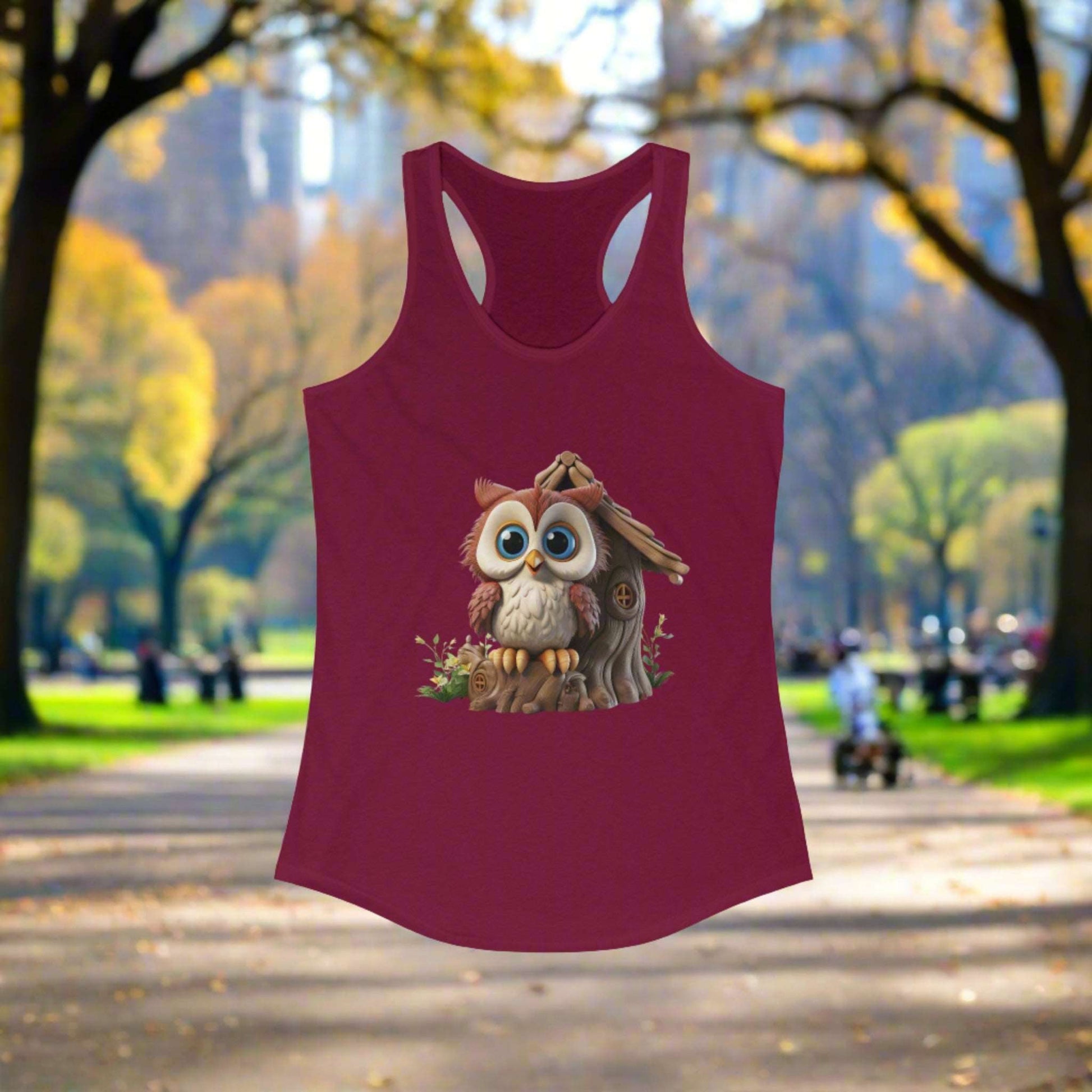 Women's Ideal Racerback Tank - Owl and Treehouse - CutieQ Shop