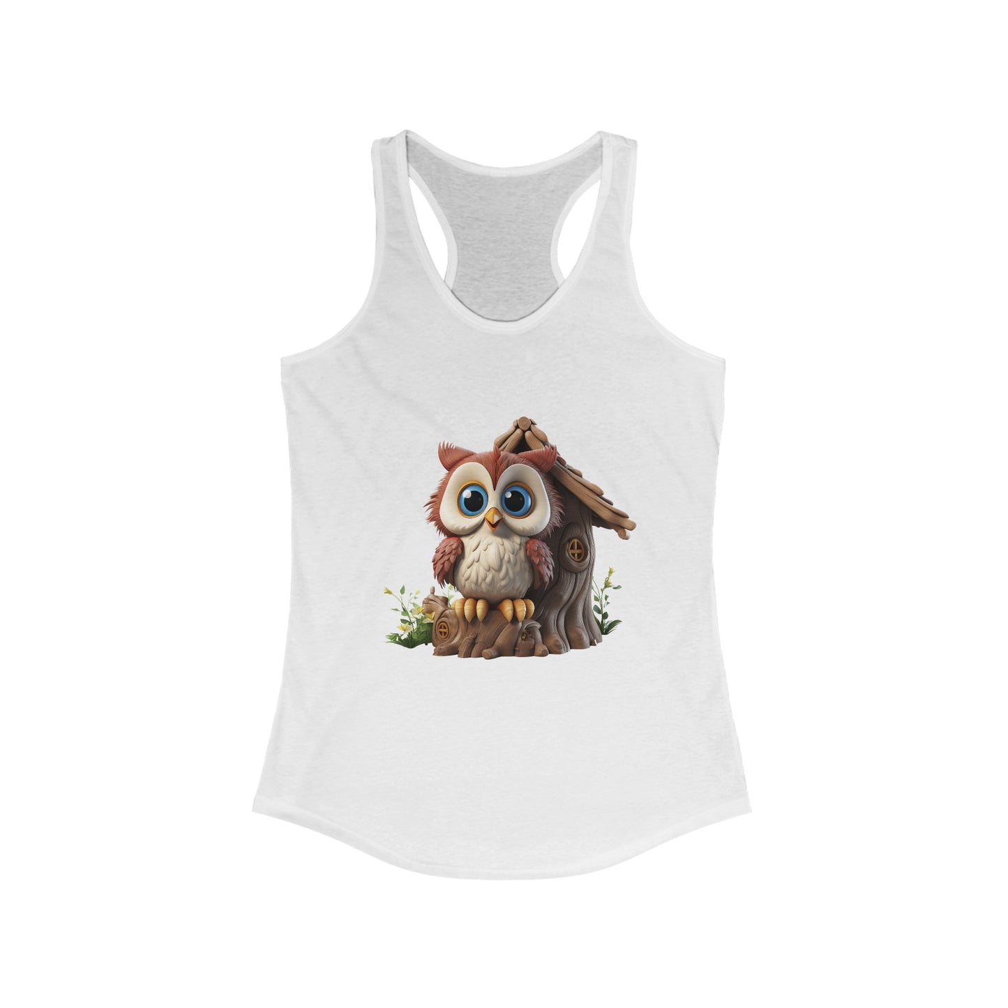 Women's Ideal Racerback Tank - Owl and Treehouse - CutieQ Shop