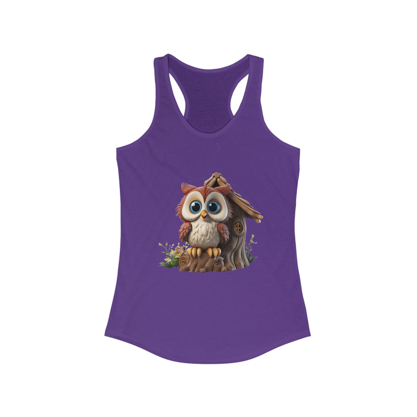 Women's Ideal Racerback Tank - Owl and Treehouse - CutieQ Shop