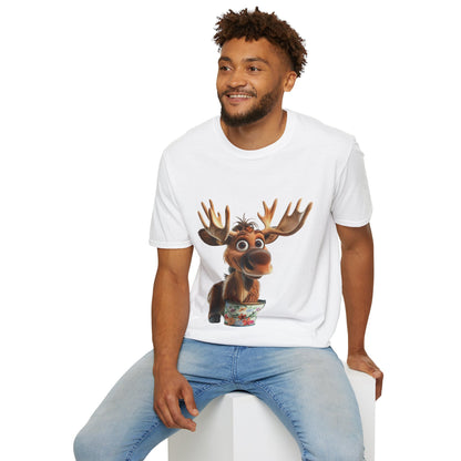 Unisex Softstyle T-Shirt - Moose Likes Planting - CutieQ Shop