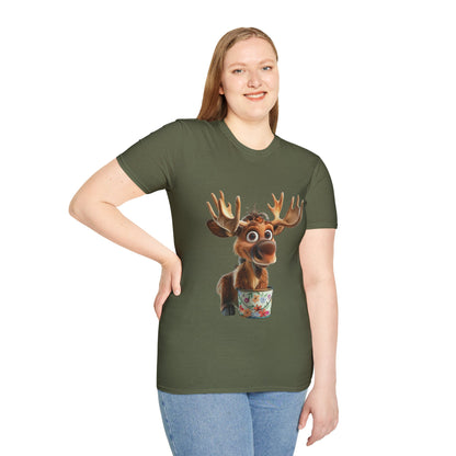 Unisex Softstyle T-Shirt - Moose Likes Planting - CutieQ Shop