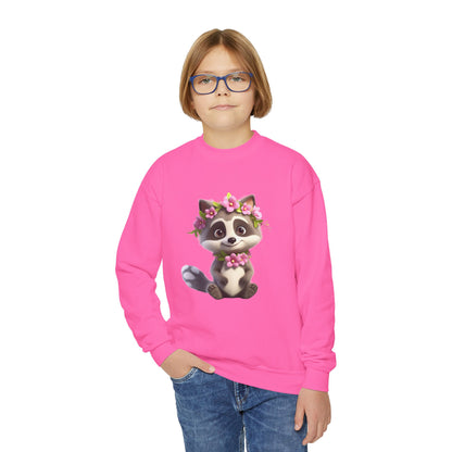 Youth Crewneck Sweatshirt - Raccoon