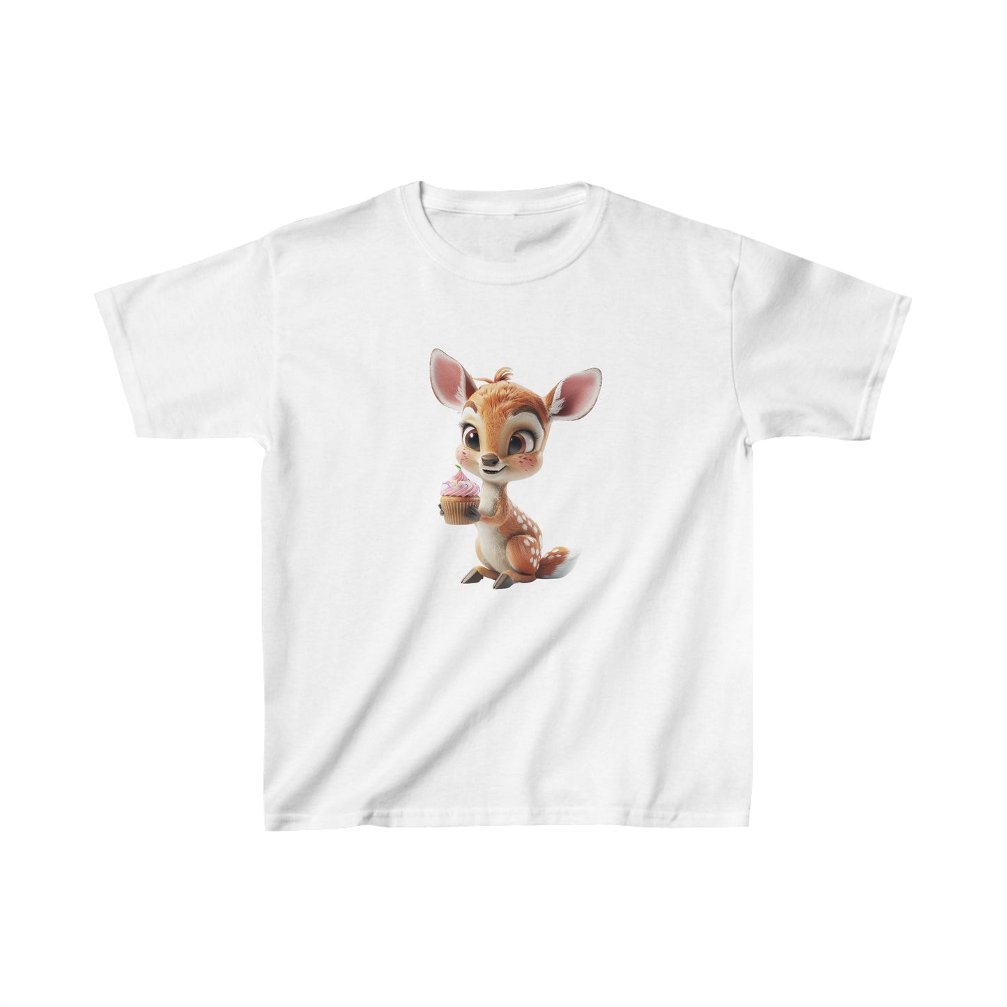 Kids Heavy Cotton™ Tee - Deer Loves Cupcakes - CutieQ Shop