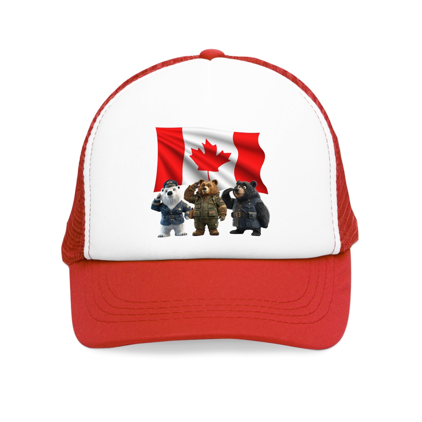 Mesh Cap - Three Bears Saluting - CutieQ Shop