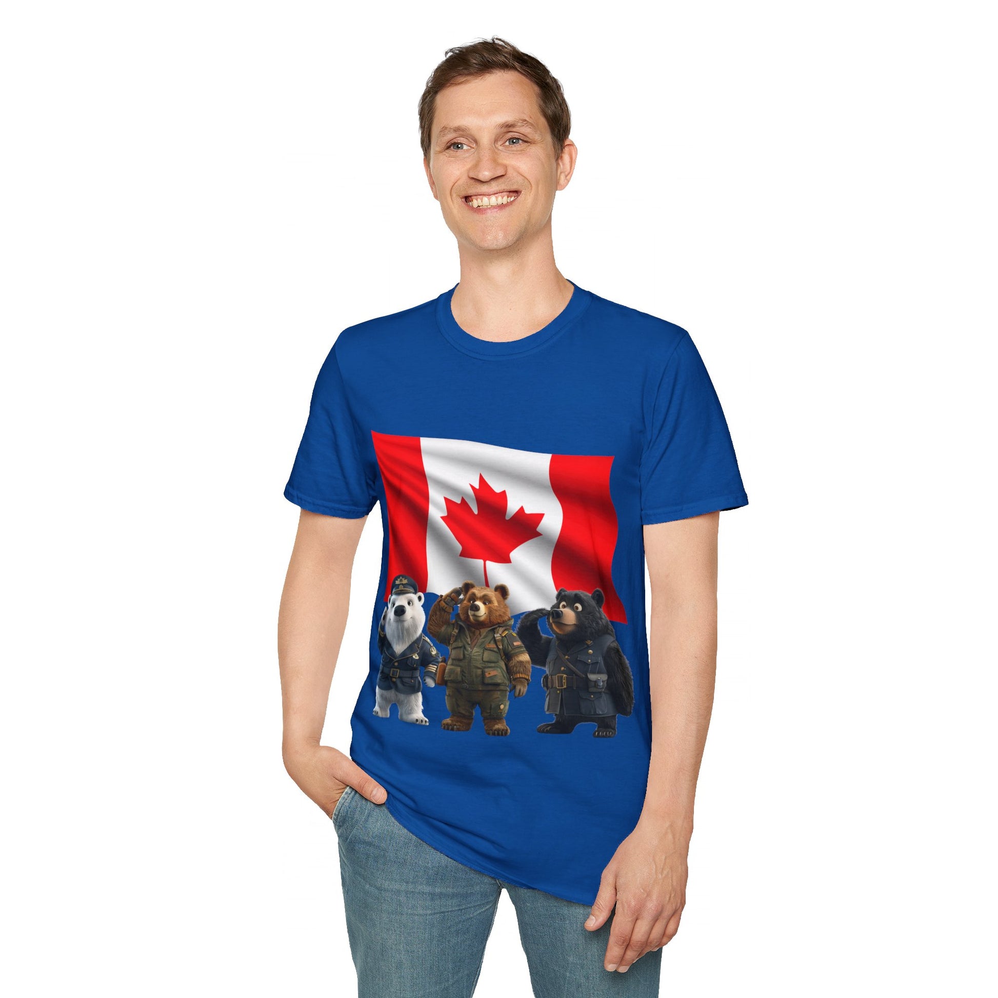 Unisex Softstyle T-Shirt - Three Bears Saluting - CutieQ Shop