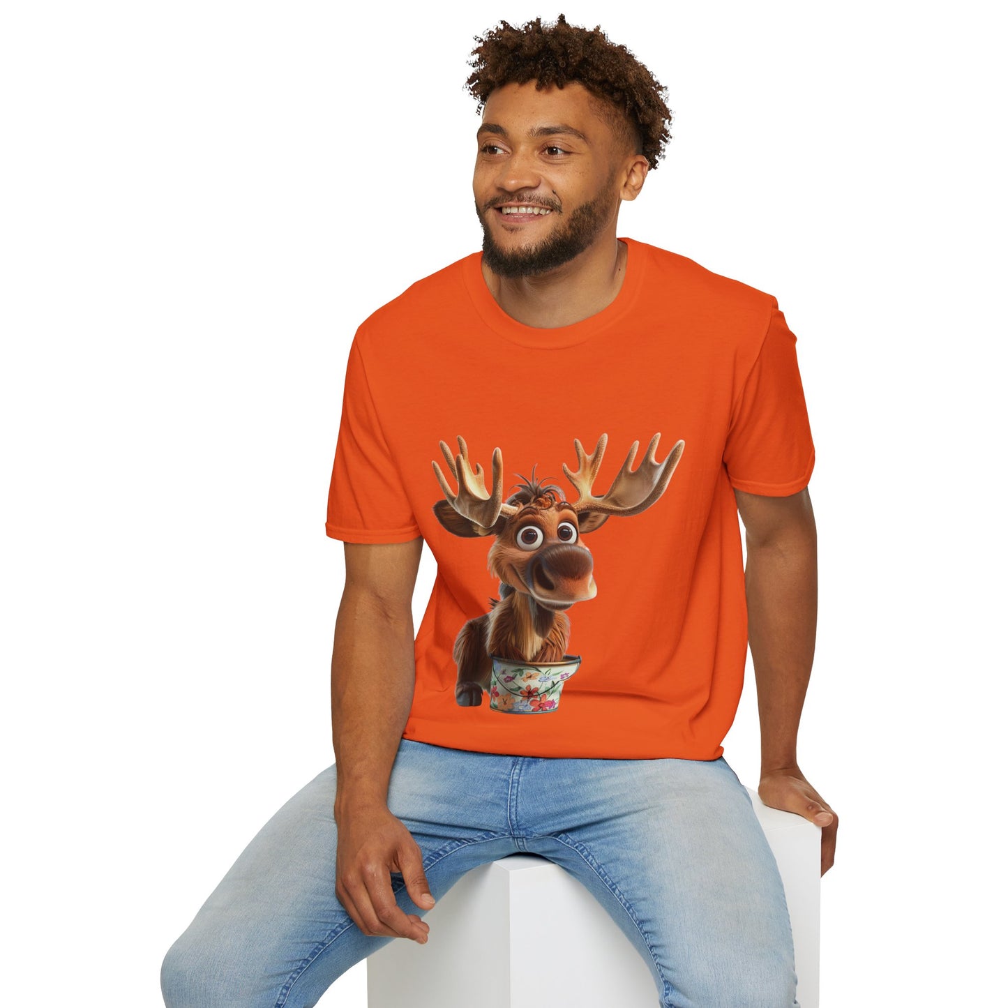 Unisex Softstyle T-Shirt - Moose Likes Planting - CutieQ Shop