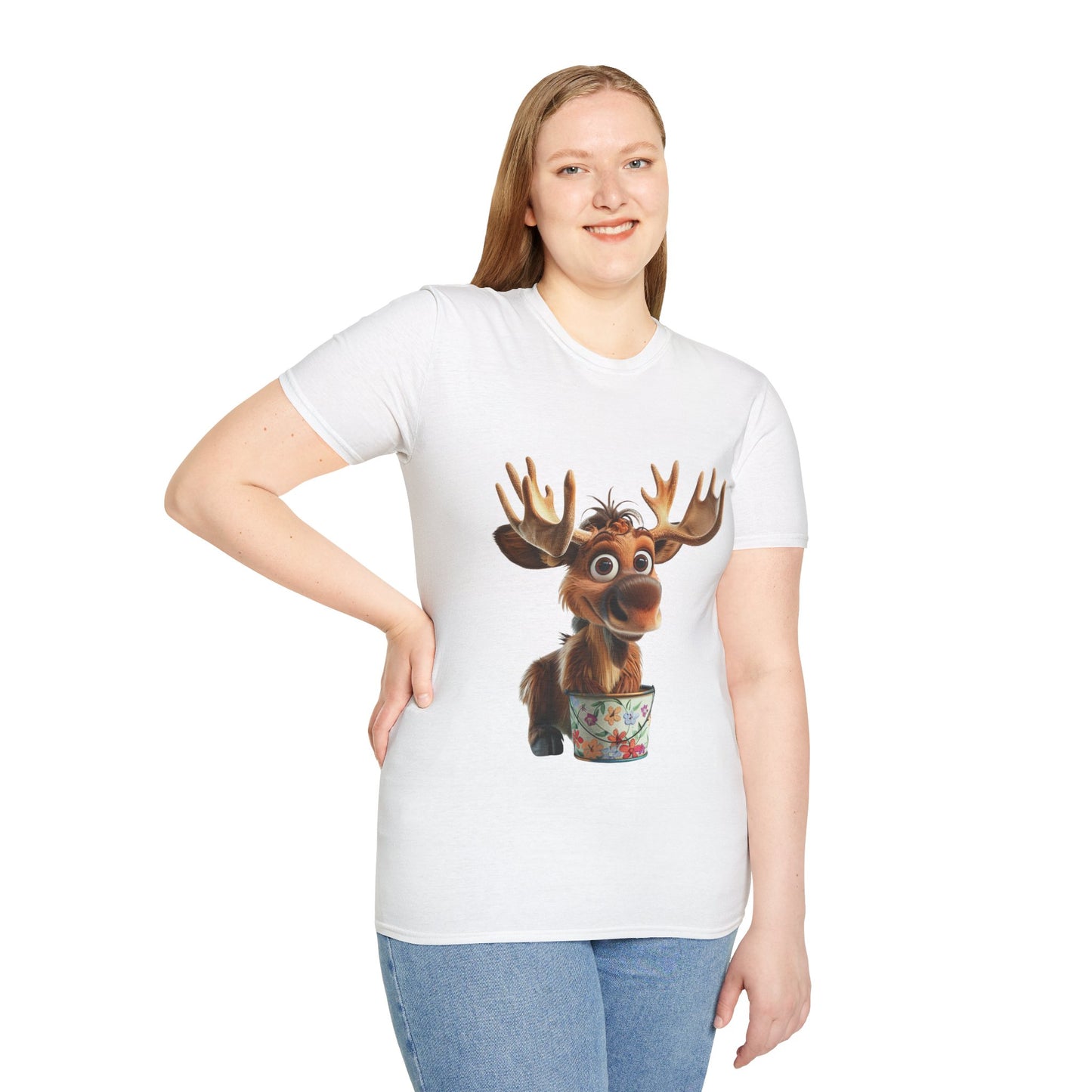 Unisex Softstyle T-Shirt - Moose Likes Planting - CutieQ Shop