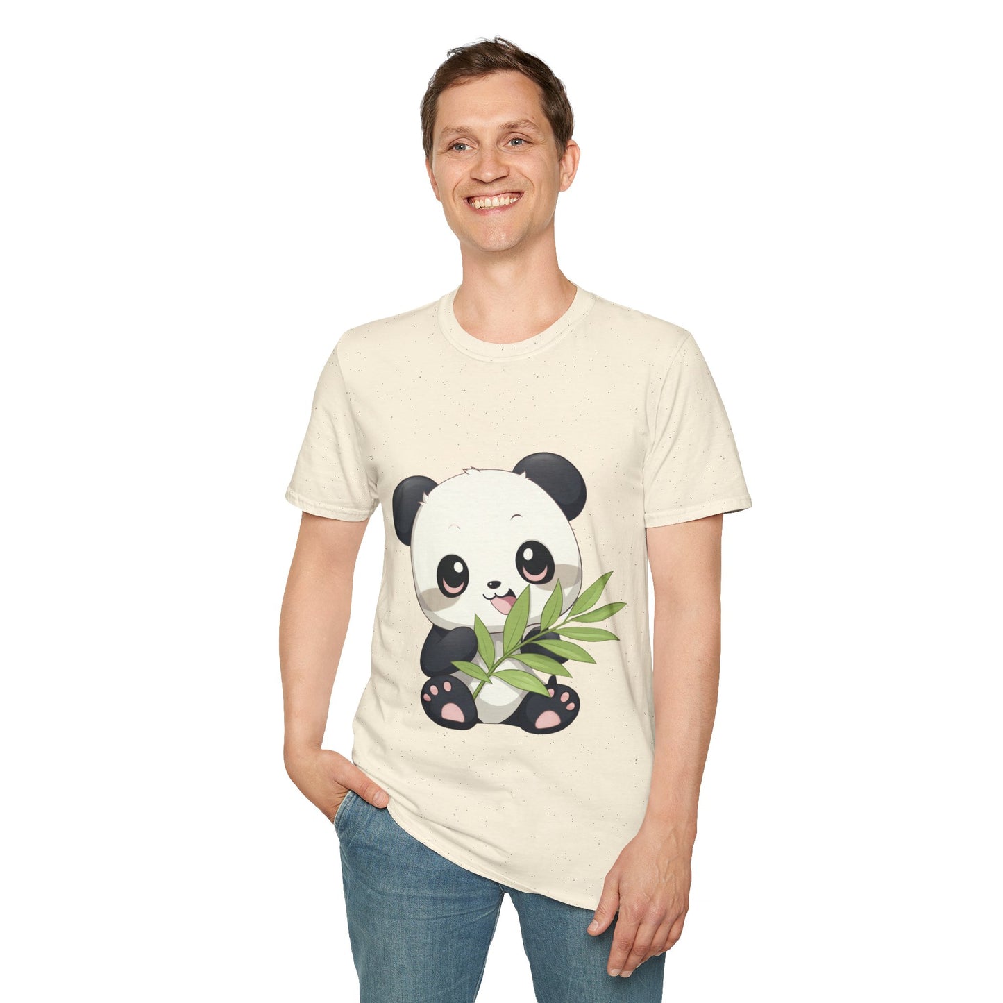 Unisex Softstyle T-Shirt - Panda Loves Bamboo - CutieQ Shop