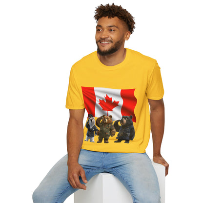 Unisex Softstyle T-Shirt - Three Bears Saluting - CutieQ Shop