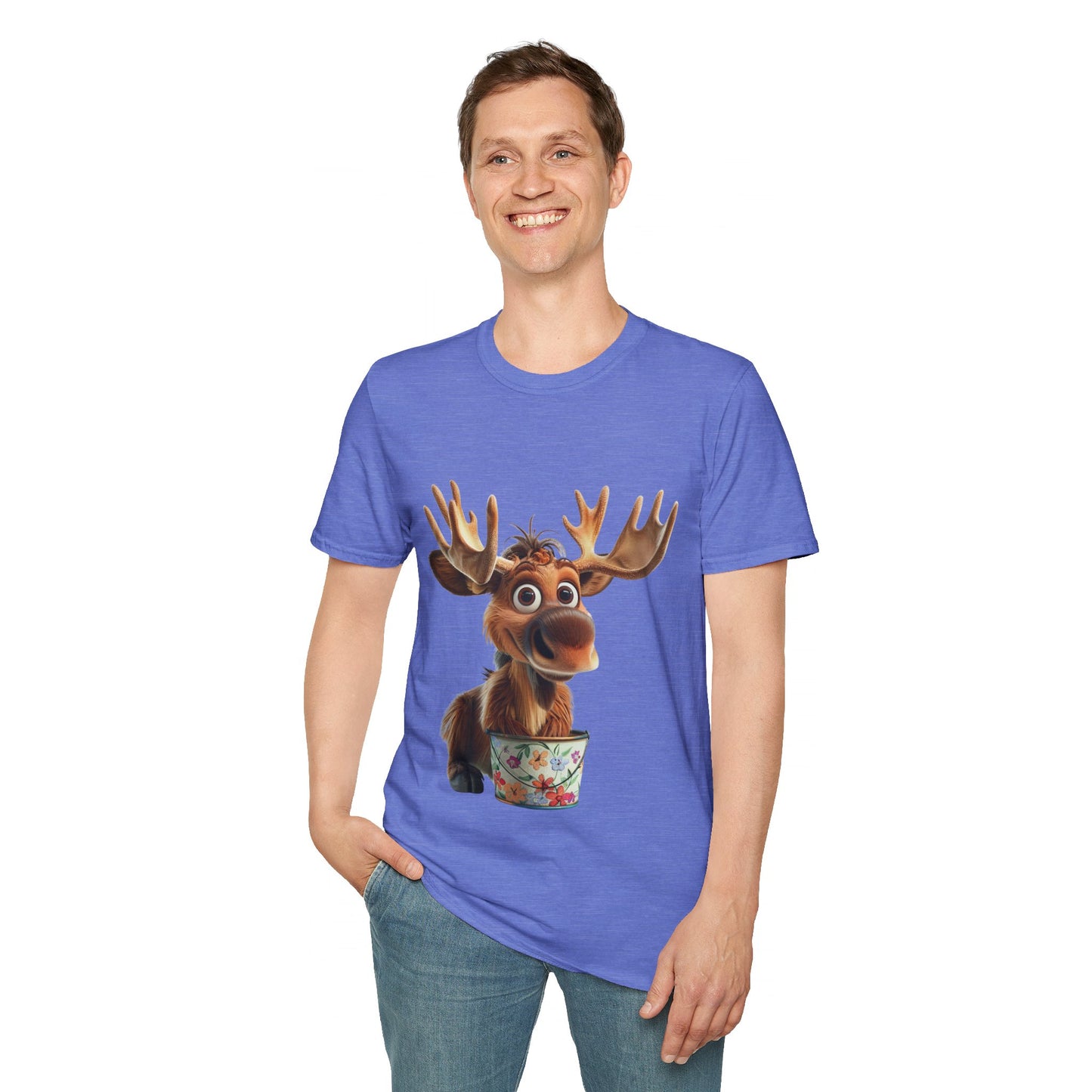 Unisex Softstyle T-Shirt - Moose Likes Planting - CutieQ Shop