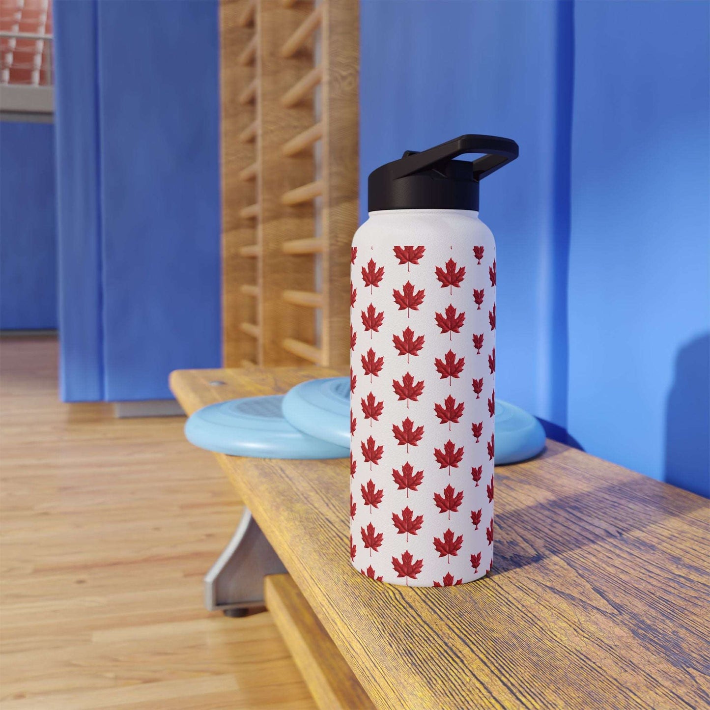 Stainless Steel Water Bottle, Standard Lid - Maple Leaf - CutieQ Shop