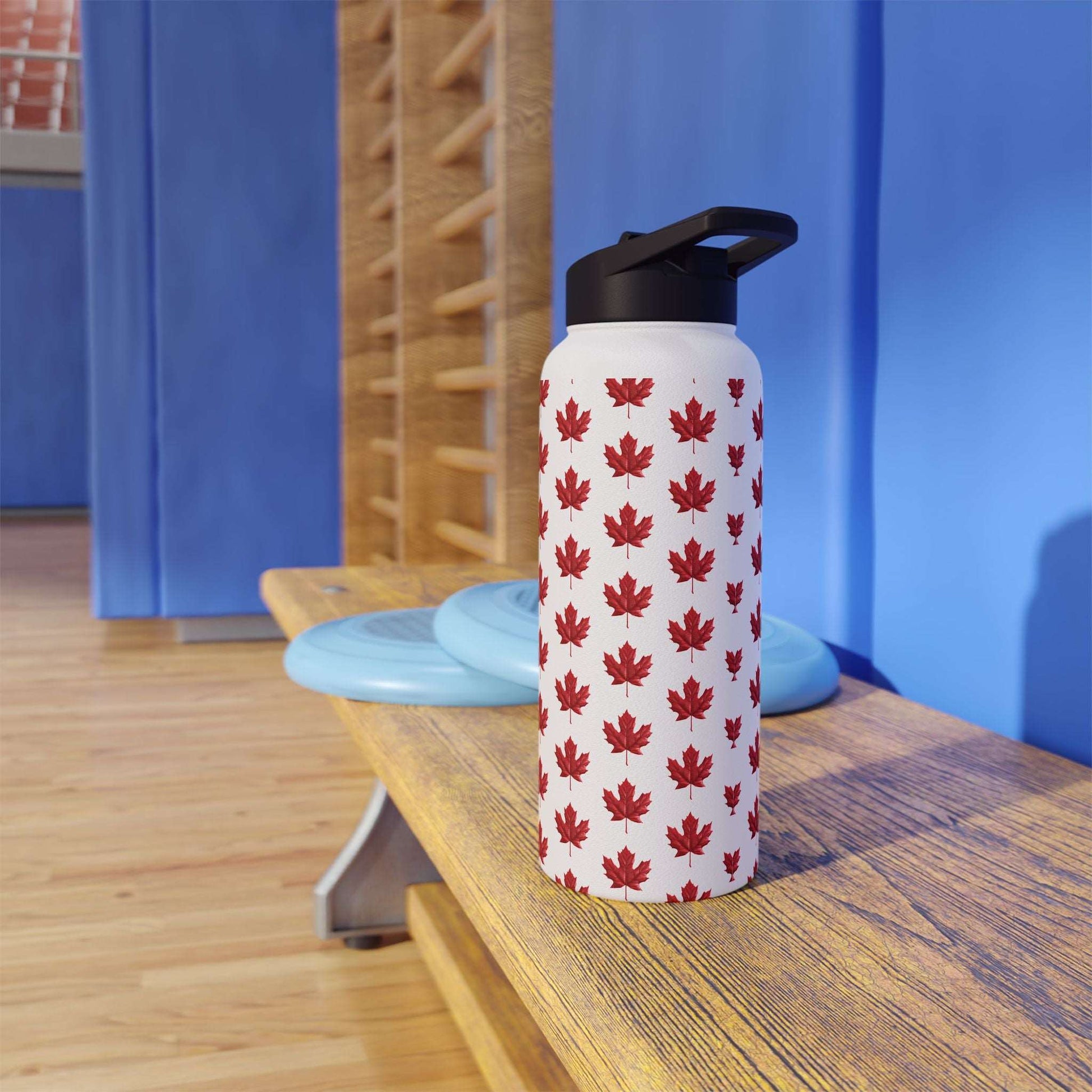 Stainless Steel Water Bottle, Standard Lid - Maple Leaf - CutieQ Shop