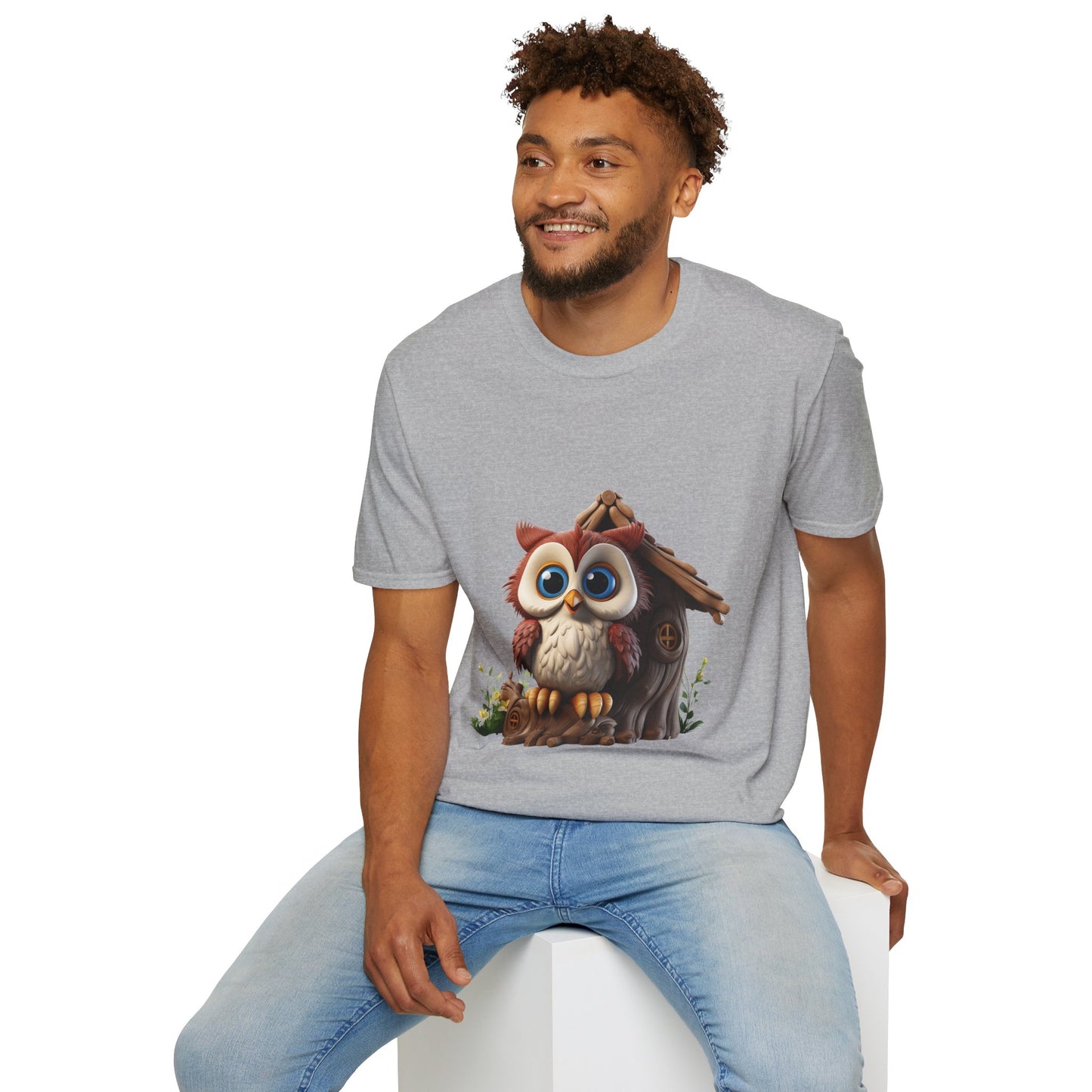 Unisex Softstyle T-Shirt - Owl and Treehouse - CutieQ Shop