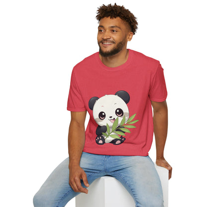 Unisex Softstyle T-Shirt - Panda Loves Bamboo - CutieQ Shop