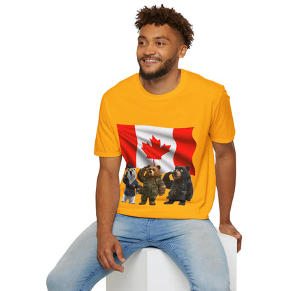 Unisex Softstyle T-Shirt - Three Bears Saluting - CutieQ Shop