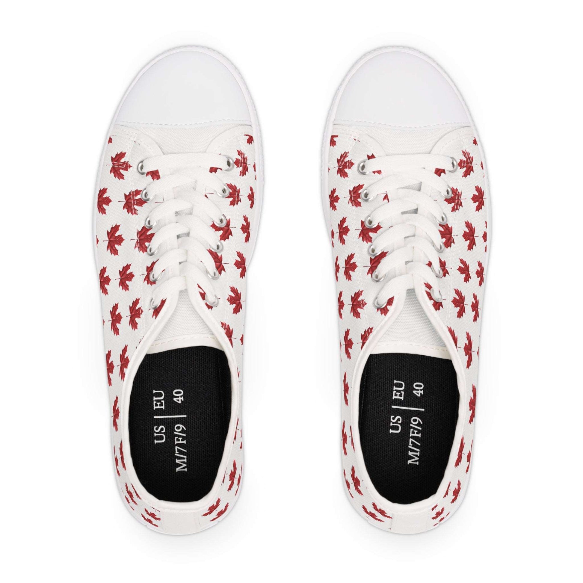 Women's Low Top Sneakers - Maple Leaf - CutieQ Shop