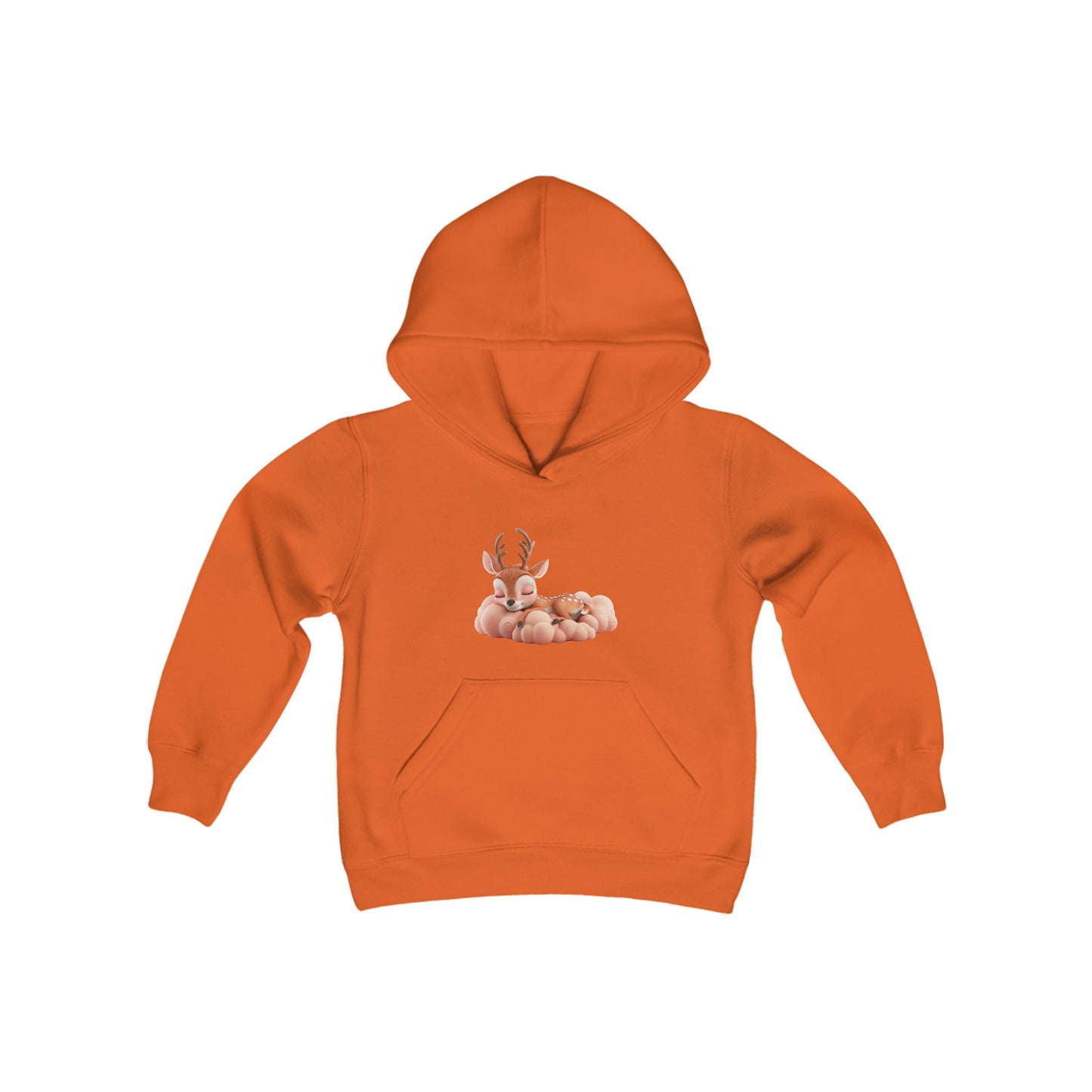 Youth Heavy Blend Hooded Sweatshirt - Sleeping Deer - CutieQ Shop