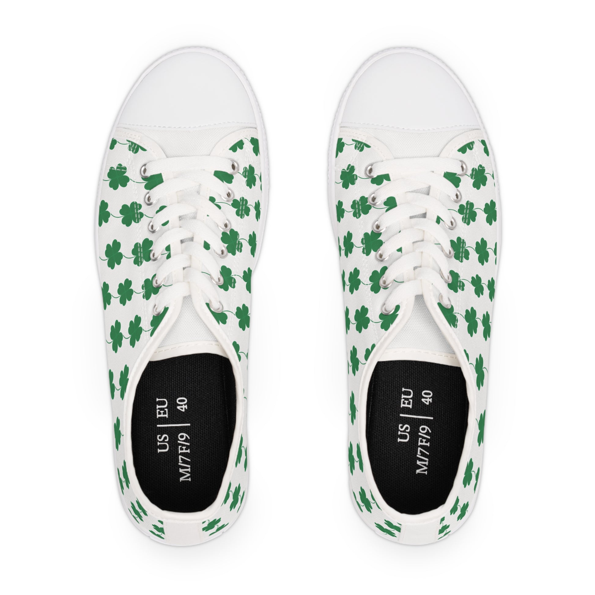 Women's Low Top Sneakers - Clover Leaf - CutieQ Shop