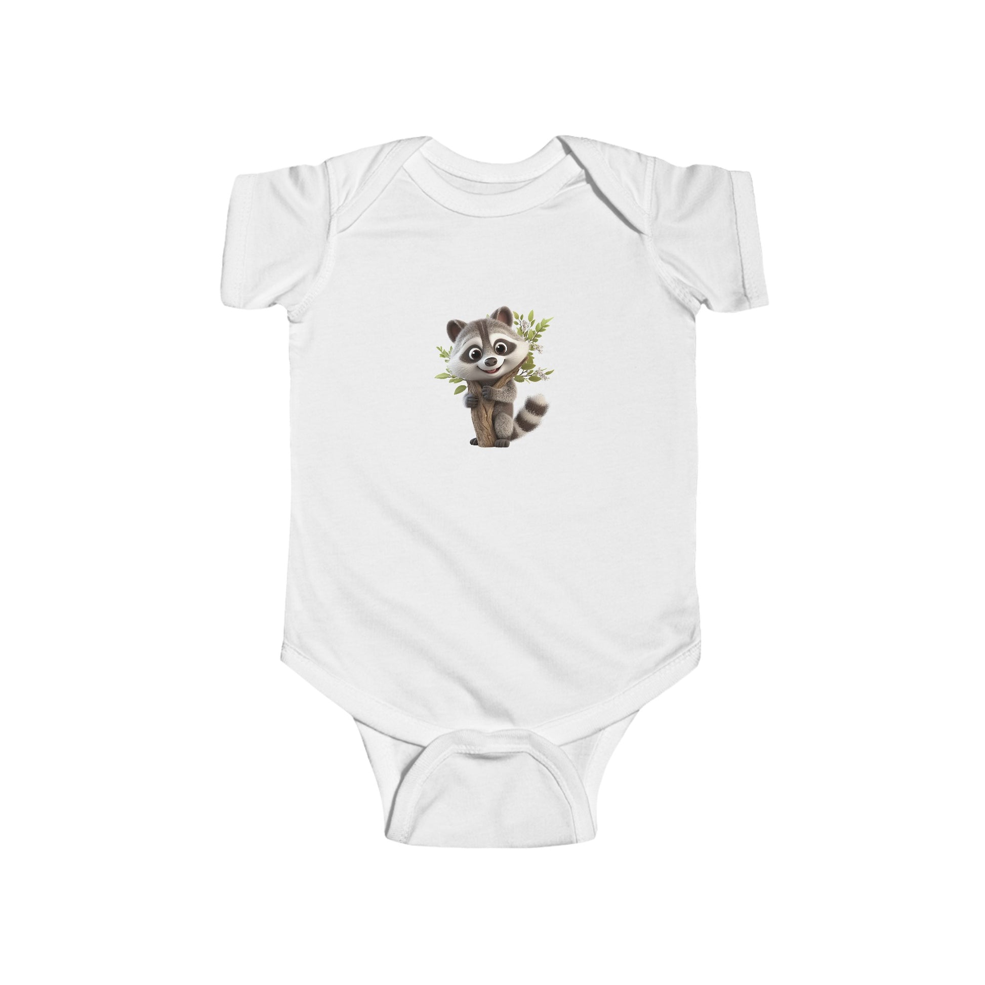 Infant Fine Jersey Bodysuit - Raccoon Loves Nature - CutieQ Shop