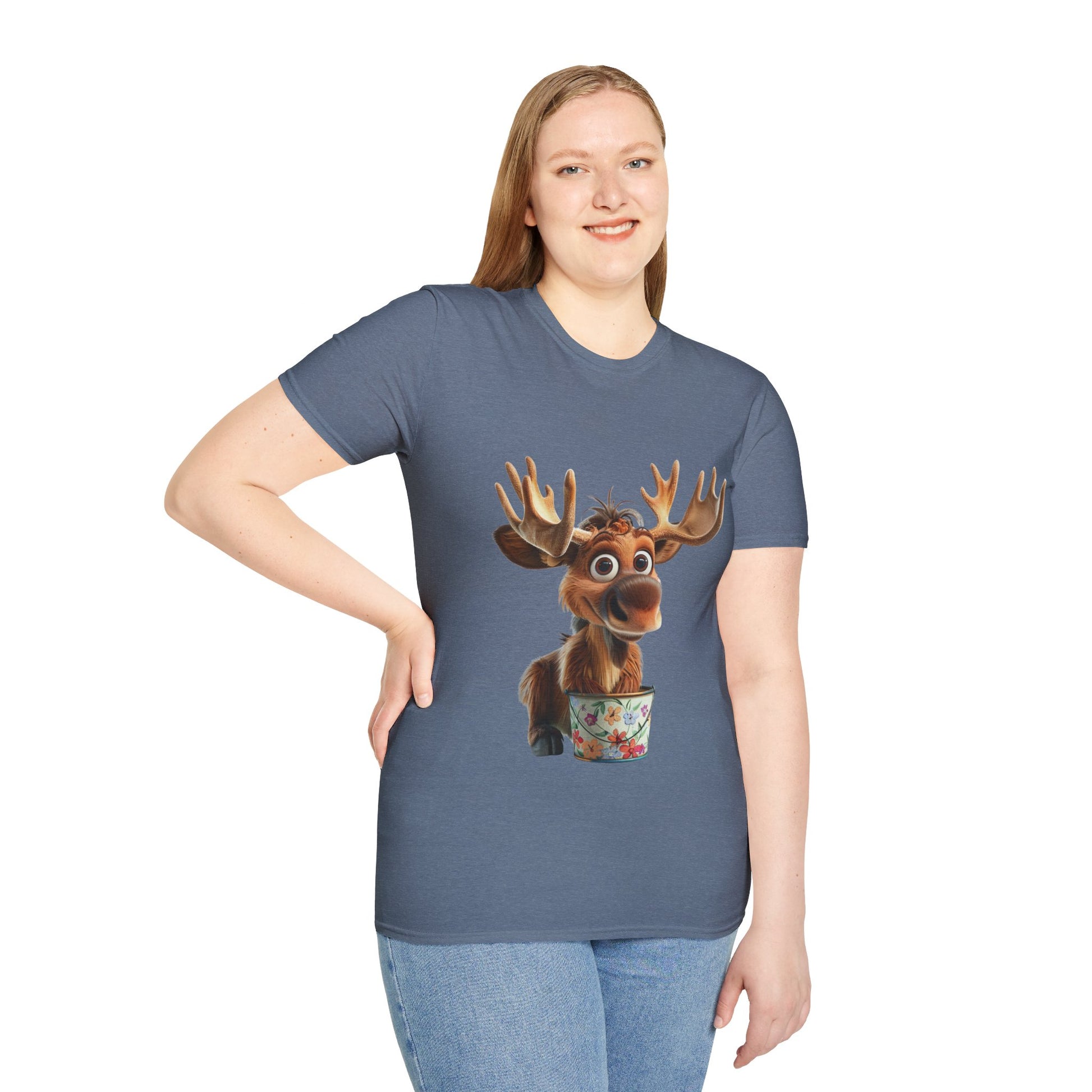 Unisex Softstyle T-Shirt - Moose Likes Planting - CutieQ Shop