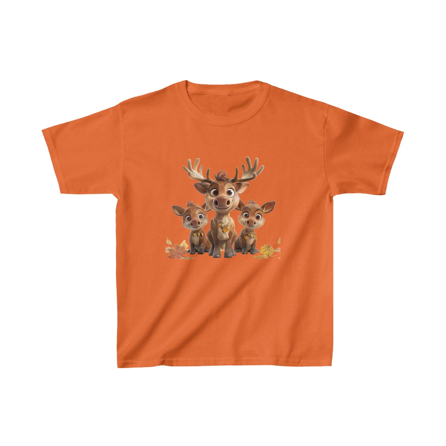 Kids Heavy Cotton™ Tee - Moose family - CutieQ Shop